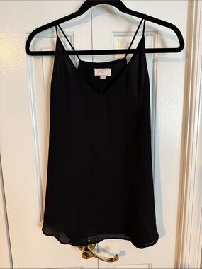 LOFT Black V-Neck Double-Spaghetti Strap Camisole